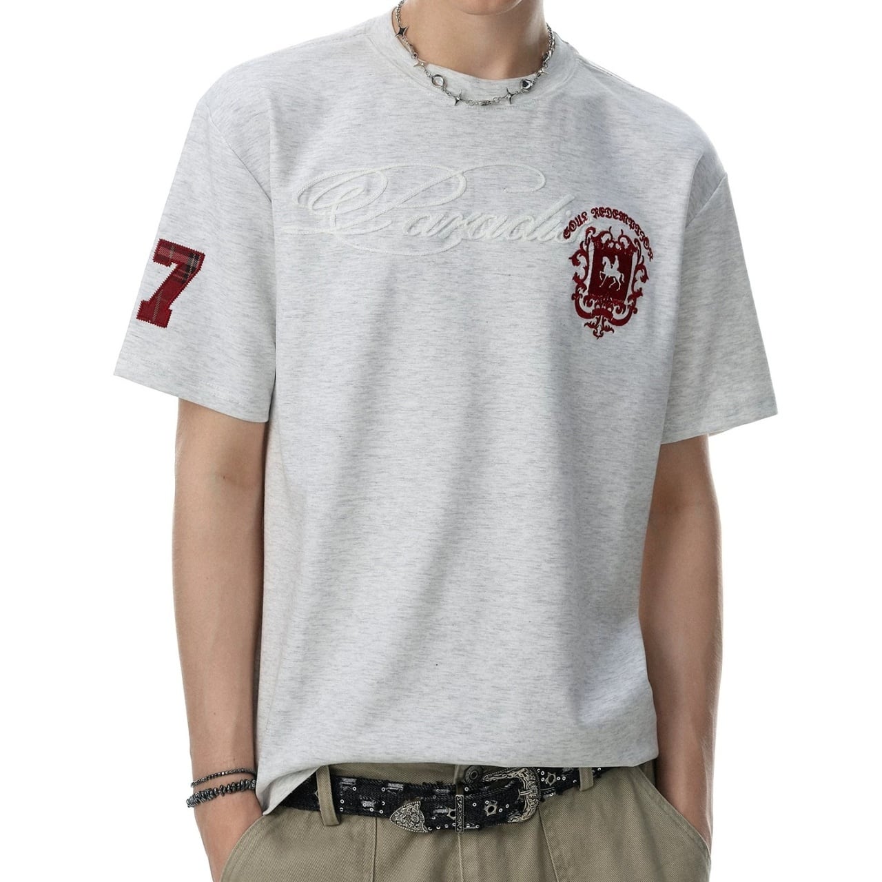 プレッピーグラフィックルーズフィットTシャツ 1col   A00390
