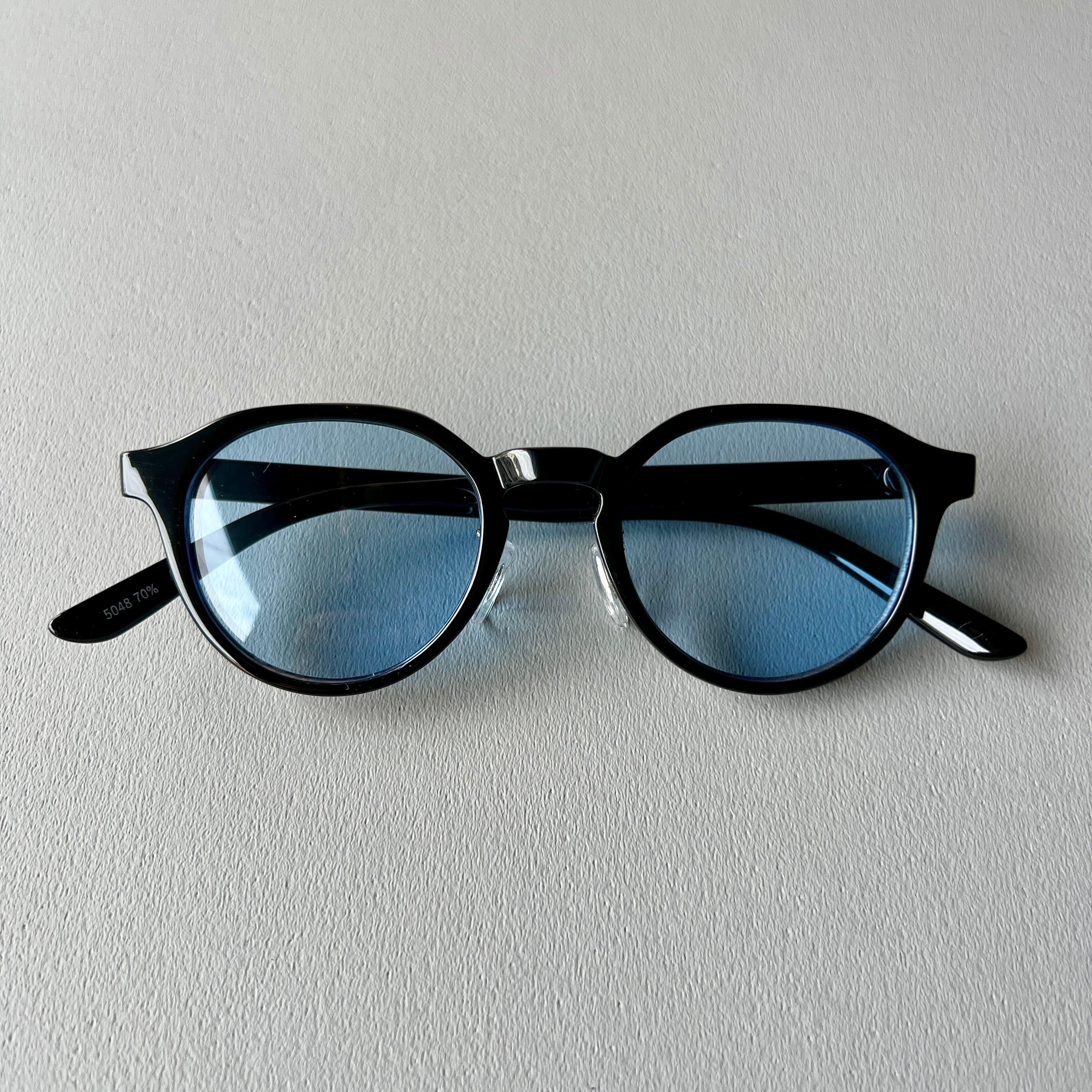 THE DAY SELECT | CROWN PANTO SUNGLASSES | BLACK × L.BLUE