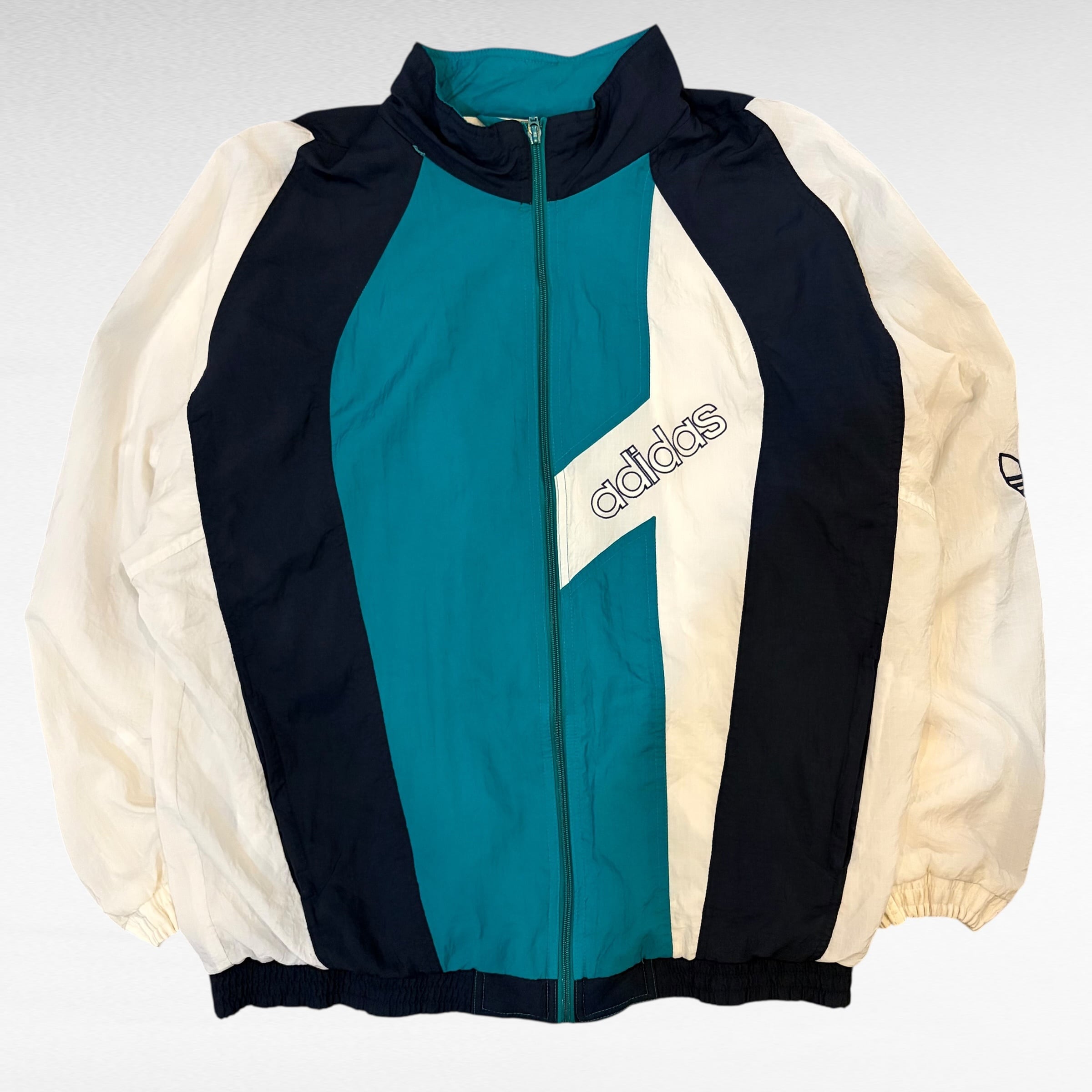 80~90s adidas logo embroidery polyamide zip up jacket | 仙台 古着