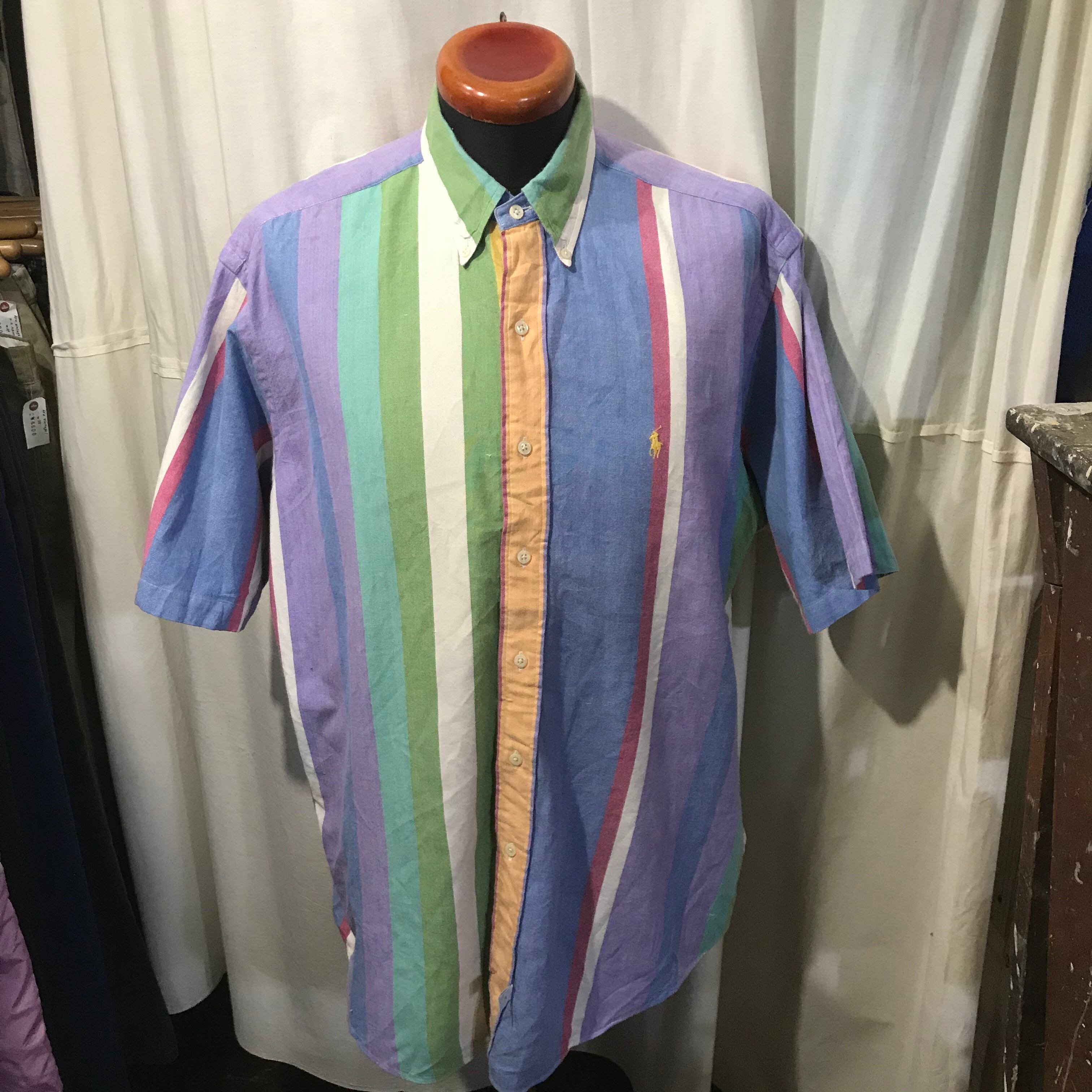 Polo Ralph Lauren ポロラルフローレン ストライプ半袖シャツ メンズxl Used Clothing Shyboy
