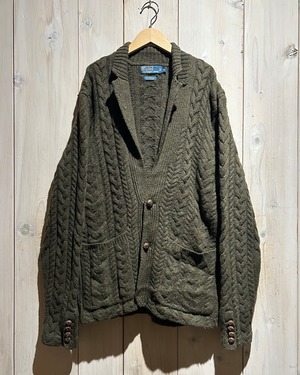 【a.k.a.C.a.k.a vintage】“Polo by Ralph Lauren” Tailored Type Vintage Knit Jacket