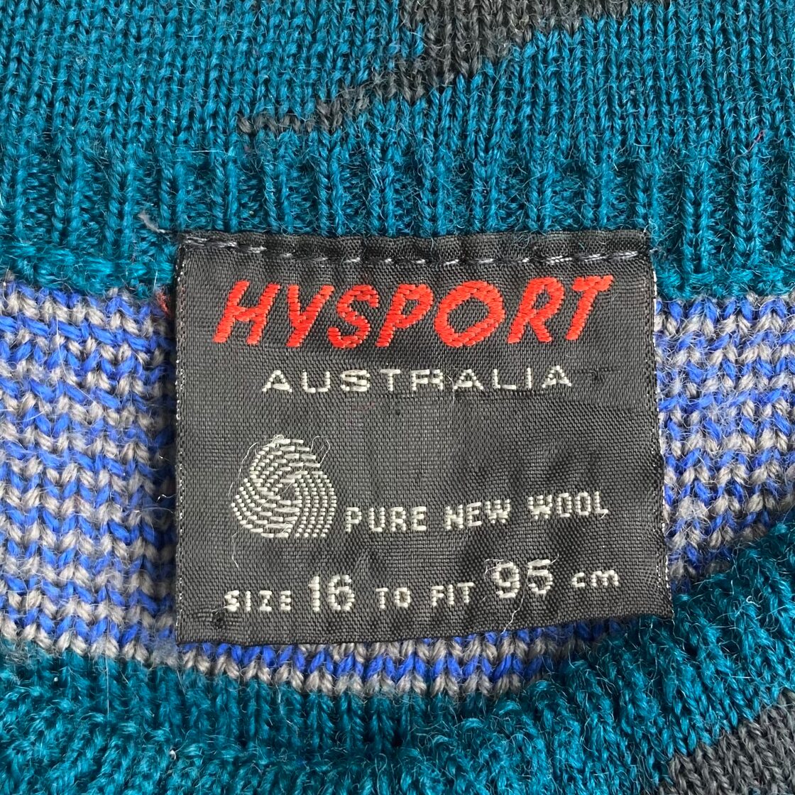 90s Australia製 HYSPORT 3Dknit sweater | Pay ID