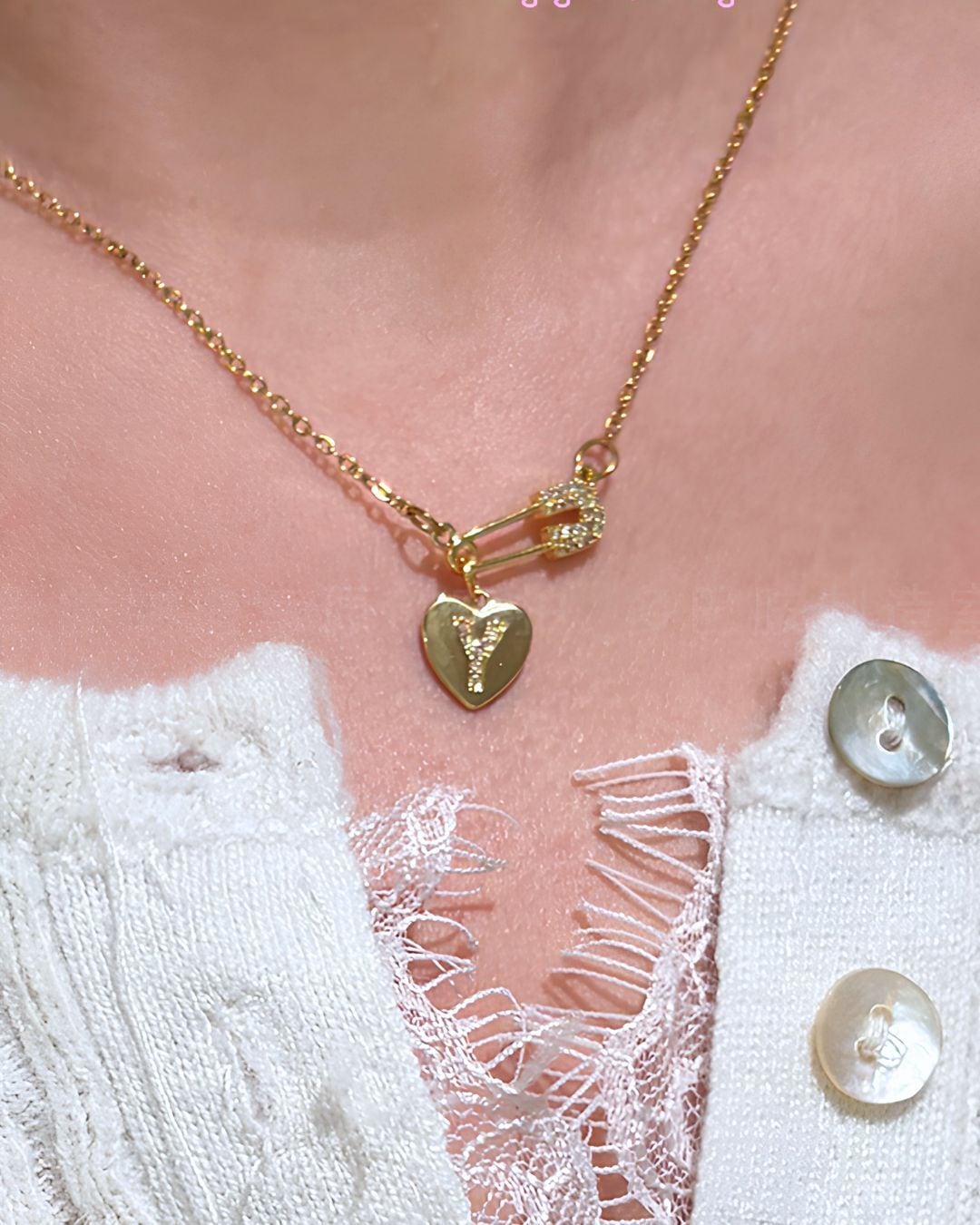 Love Keeper｜恋心を留めるイニシャルハートネックレス♥B65 | luvxy