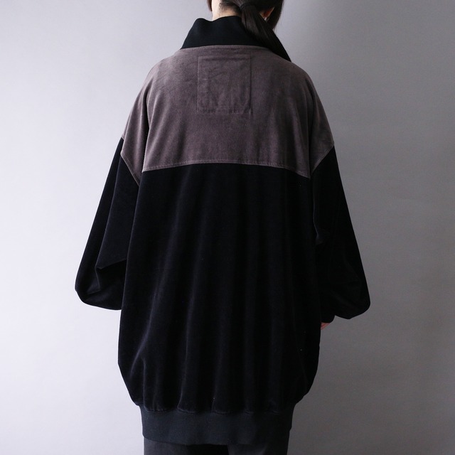 XXXXXL super over silhouette velours track jacket