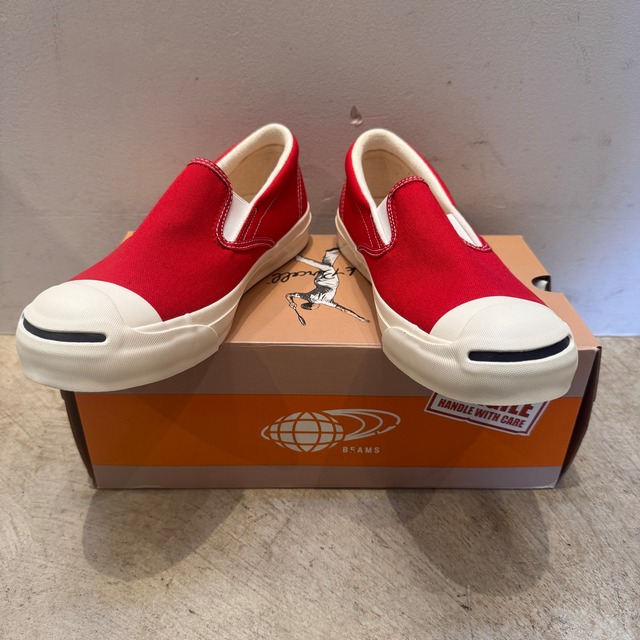 ⓃCONVERSE JACK PURCELL SLIP ON SNEAKER BEAMS別注 RED