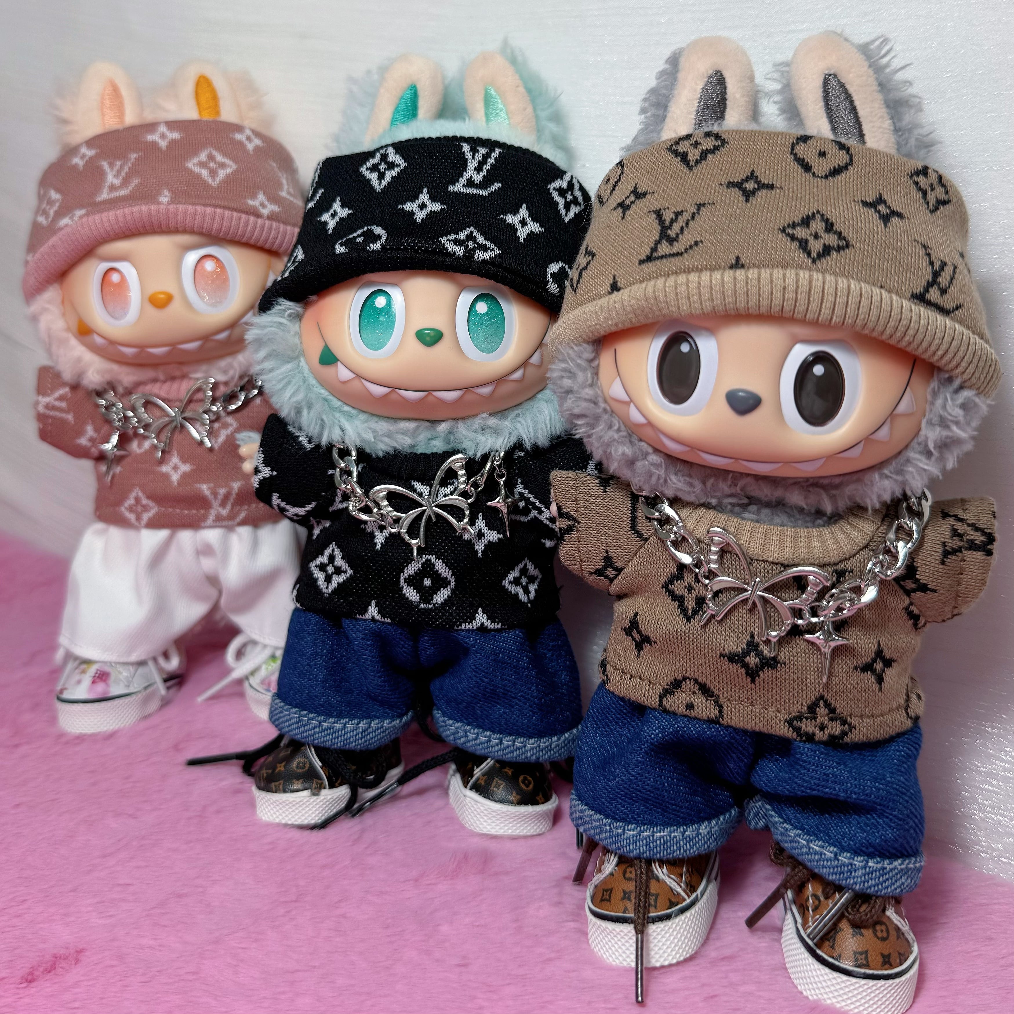 人気の5点セット】ラブブ ドール服 1～3世代対応 帽子・衣装・小物まで