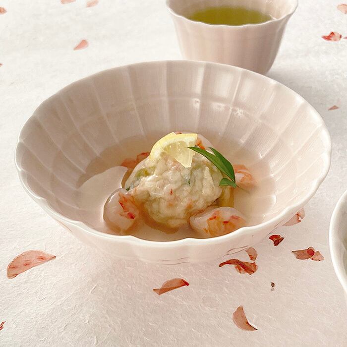 suzune 桃釉/pink 銘々鉢 φ150 可愛い食器 パステルカラー食器