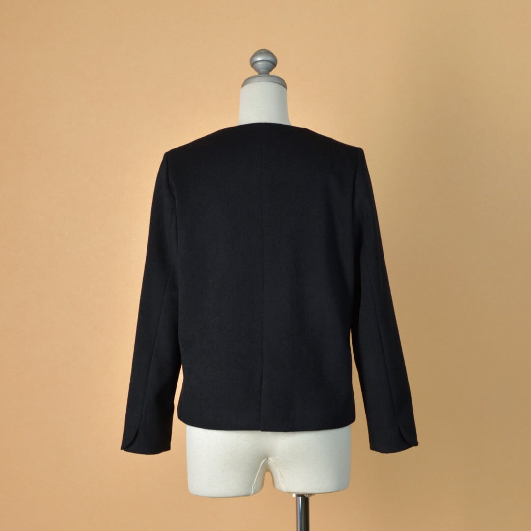 atelier naruse アトリエナルセ ビーバーウールノーカラージャケット