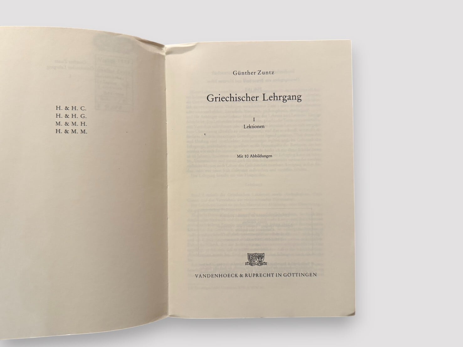 SG187】【FIRST EDITION】Griechischer Lehrgang I: Lektionen(1983