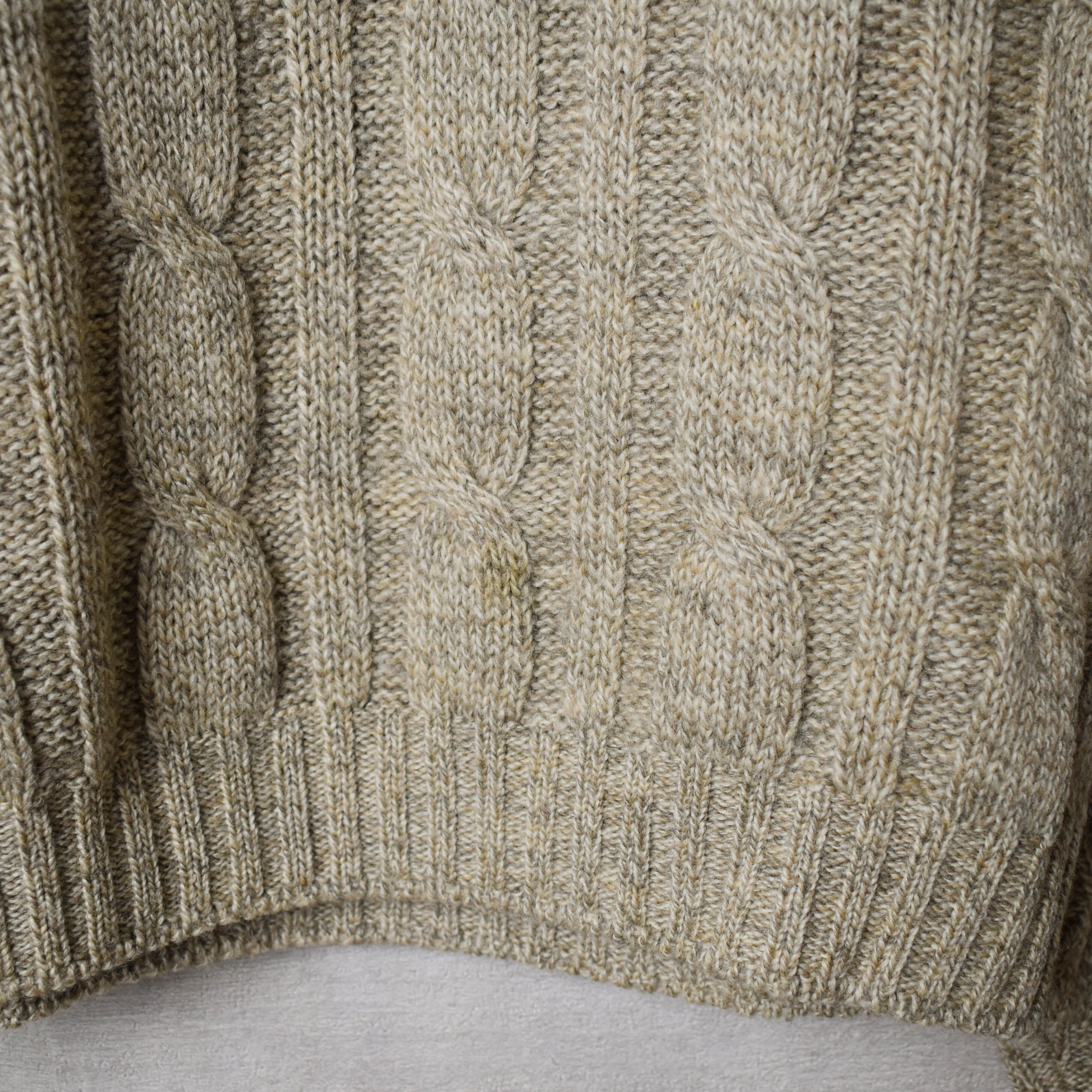 [USED] made in USA layered highneck knit