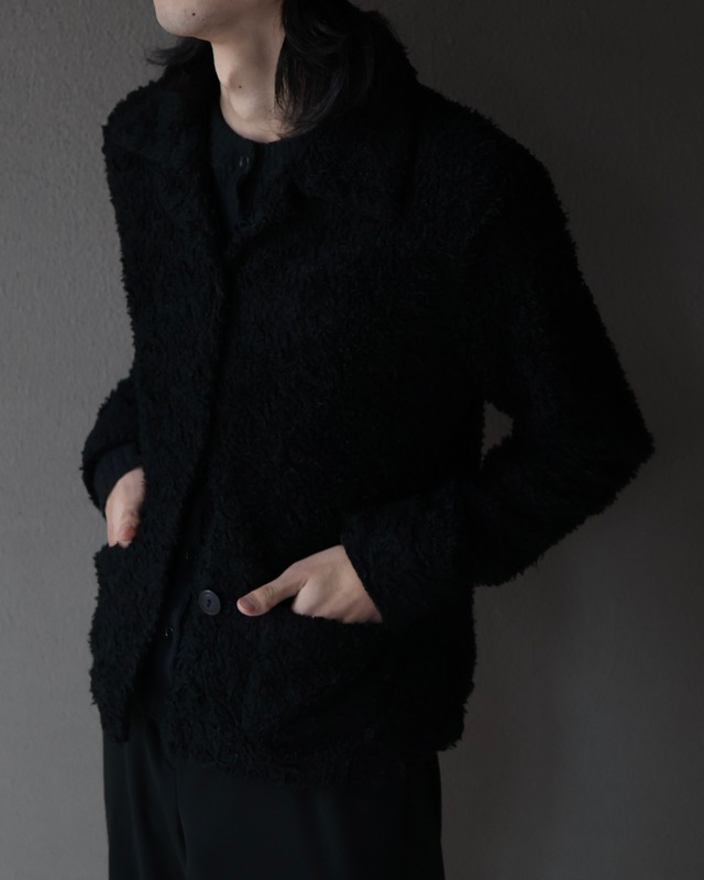 Grey wool double breasted tailored jacket
