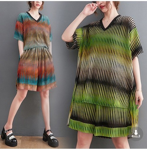 【春夏新作】ファッション/人気/上下セットＴシャツ♪イエロー/アカ2色展開◆#secmio-215597