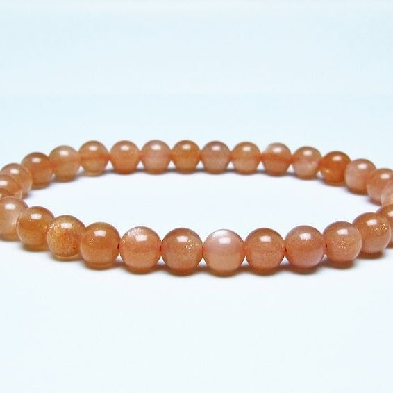 オレンジムーンストーン ブレスレット 6mm 一点物 メール便可 [M便 1/10] 111-48555
