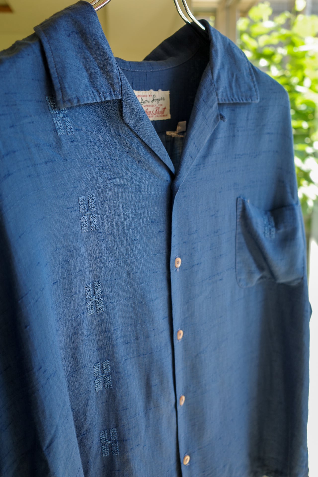 極美品】60s special Vintage open collar silk shirt 