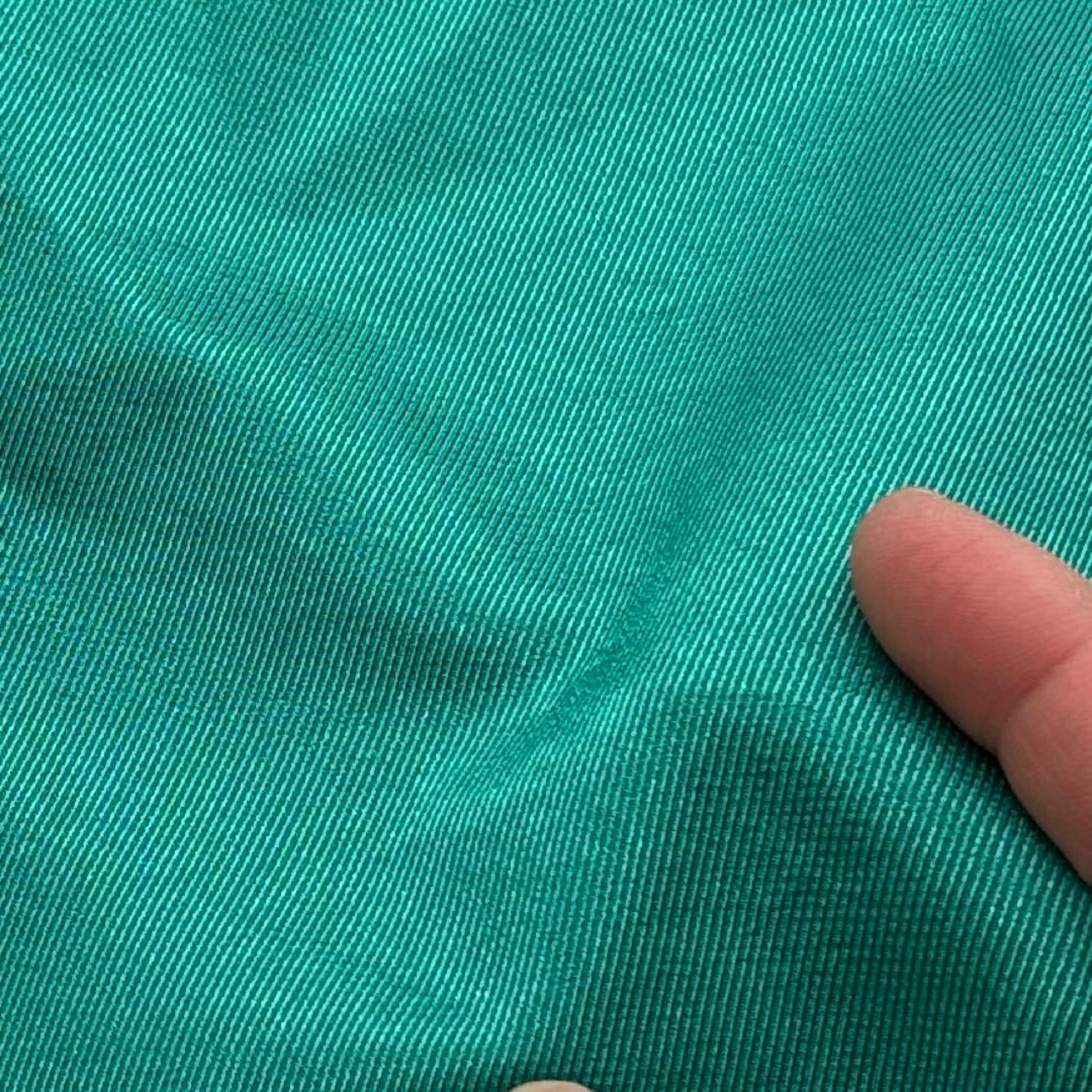 NO076◆2m◆M◆ポリエステル100％弱光沢ツイル生地◆アクアグリーン系