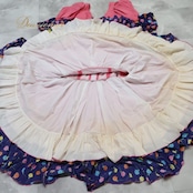 フラメンコ 衣装 ワンピース ドレス ピンク 紺 花柄 MATY ボランテ フリル レトロ ダンス 発表会 パーティ ピンク系 ネイビー系 舞台 衣裳 可愛い おしゃれ 大人用 フラメンコドレス フリルスカート ワンピーススタイル ダンス衣装 女性用 イベント