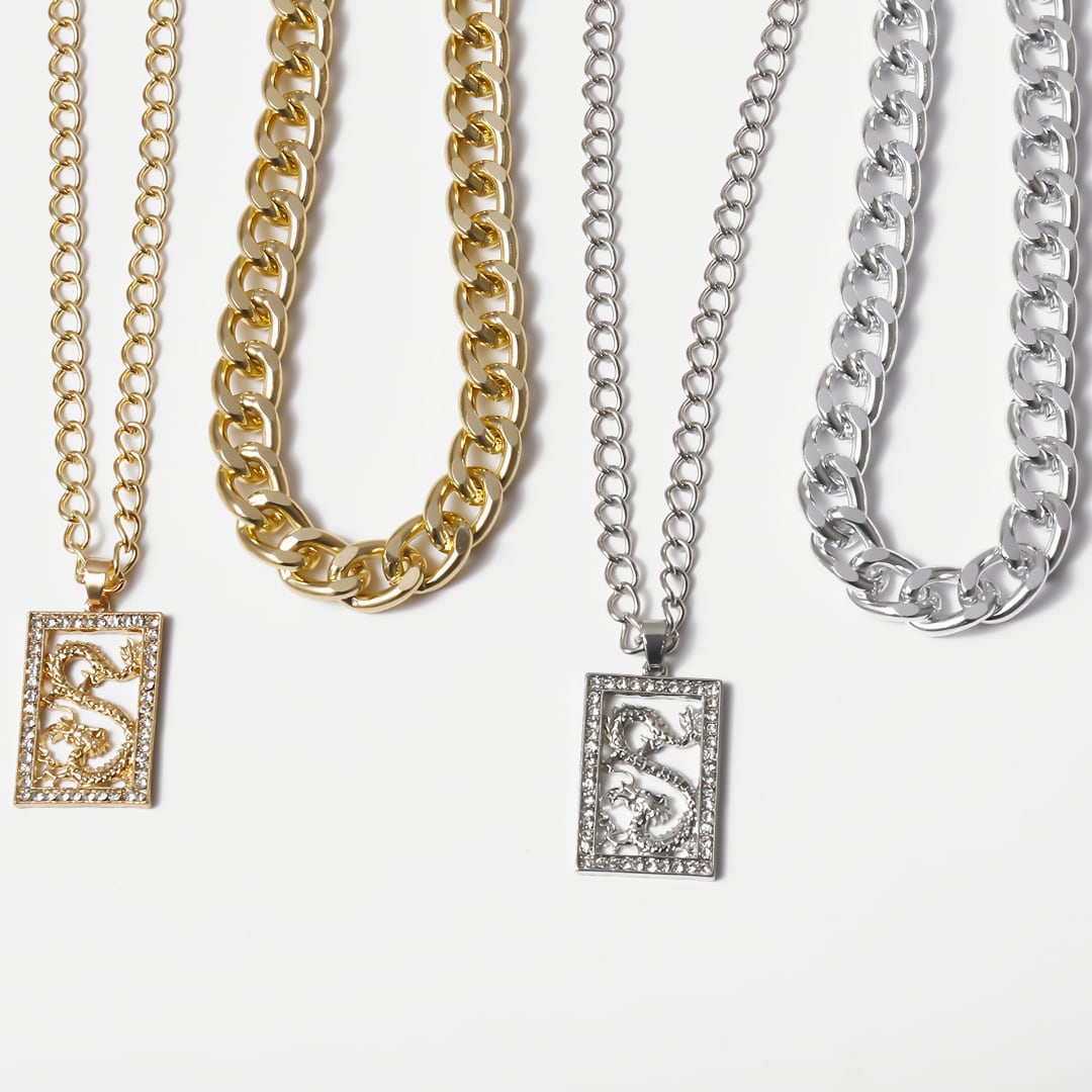 2連チェーンドラゴンネックレス（全2色） / HWG575 | HiGHWAY-G