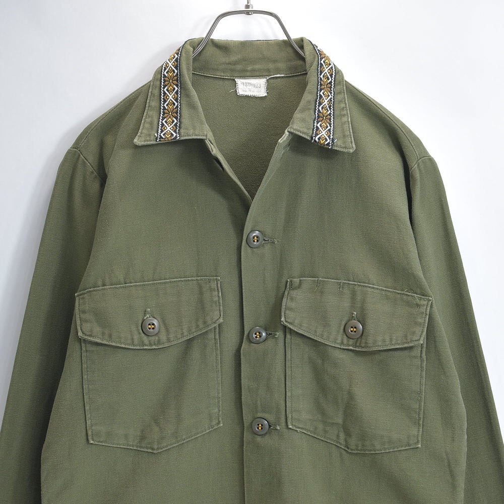 70s USA製 US Army OG-107 アメリカ軍 米軍実品 チロリアンテープ