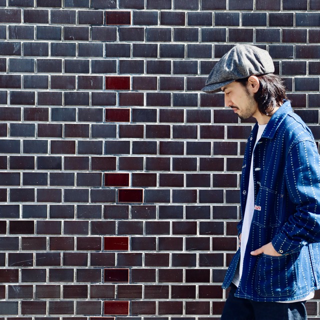 HERRINGBONE WOOL NEWSBOY