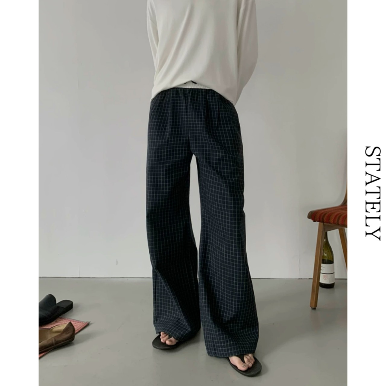 Green Check ワイドパンツ_B225・画像7