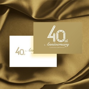 高級感と洗練された美しい宝石の40周年ロゴ