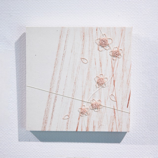 手漉き和紙のアートボード「桜」