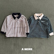 【取寄】A MORE マルチボーダーカラーTシャツ|秋服|韓国子供服|26/AT