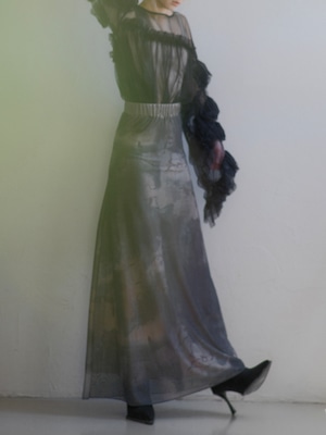 Decorative Tulle Tops / BLACK