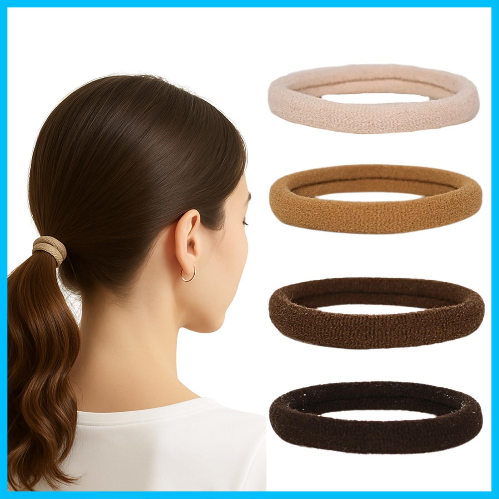 ヘアゴム (4色、20本) 髪ゴム あとがつかないヘアゴム 跡がつかない