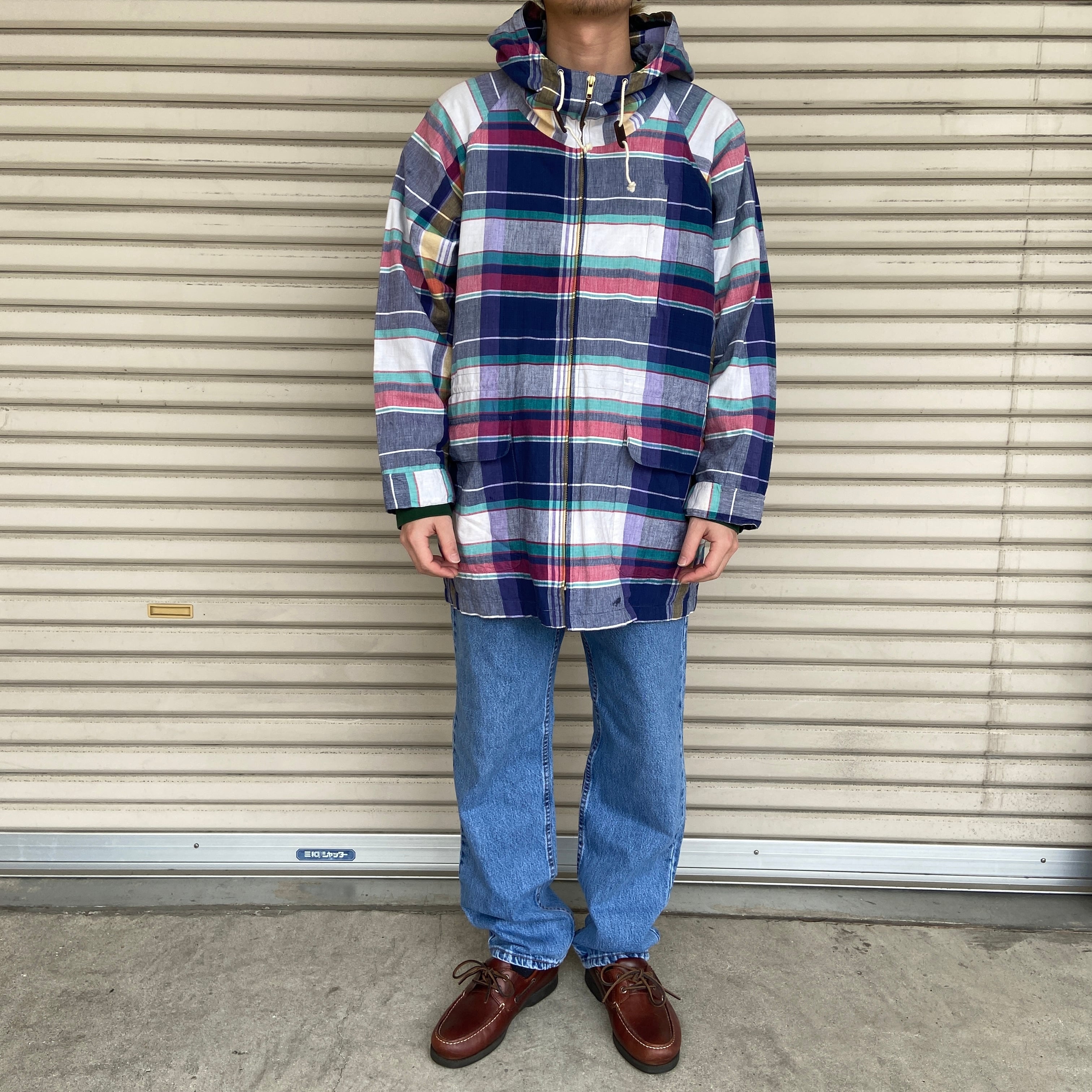 80s Ralph lauren チェック柄コットンマウンテンパーカー S 80s Ralph lauren チェック柄コットンマウンテンパーカー S