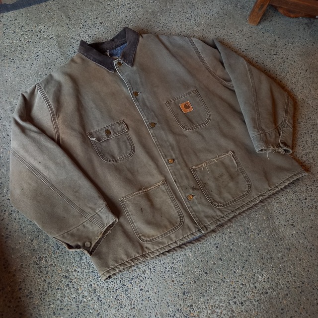 アメリカ製 Carhartt ダックチョアコート ビッグサイズ used [111088]
