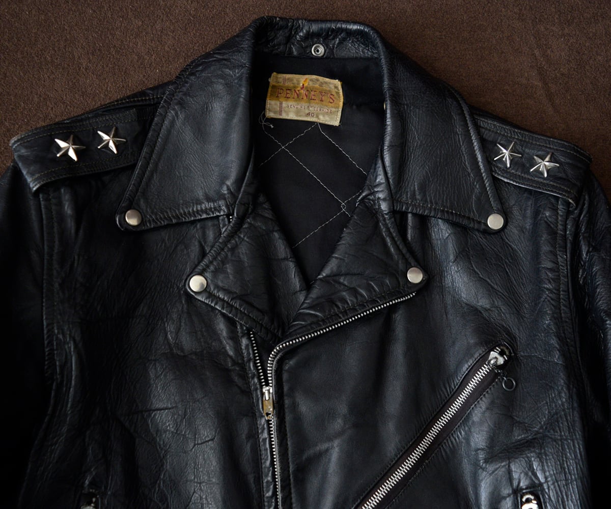 50s PENNEY’S レザージャケット 50s PENNEY'S HORSE HIDE DOUBLE (W) RIDERS JACKET - RICUR