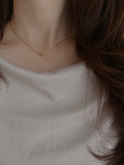 SS スライドマグネットハートビーズネックレス