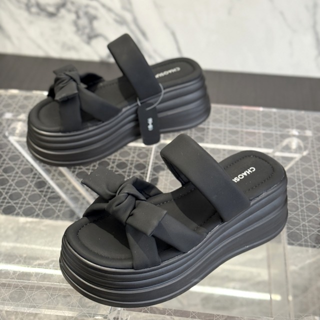 Platform ribbon sandals　M367