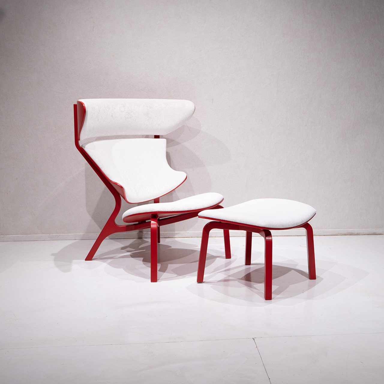 天童木工 ラウンジチェア 日本製 Souve Easy Chair スーヴ イージーチェア オットマンセット モダン デザイナーズ チェア / 関連:アクタス