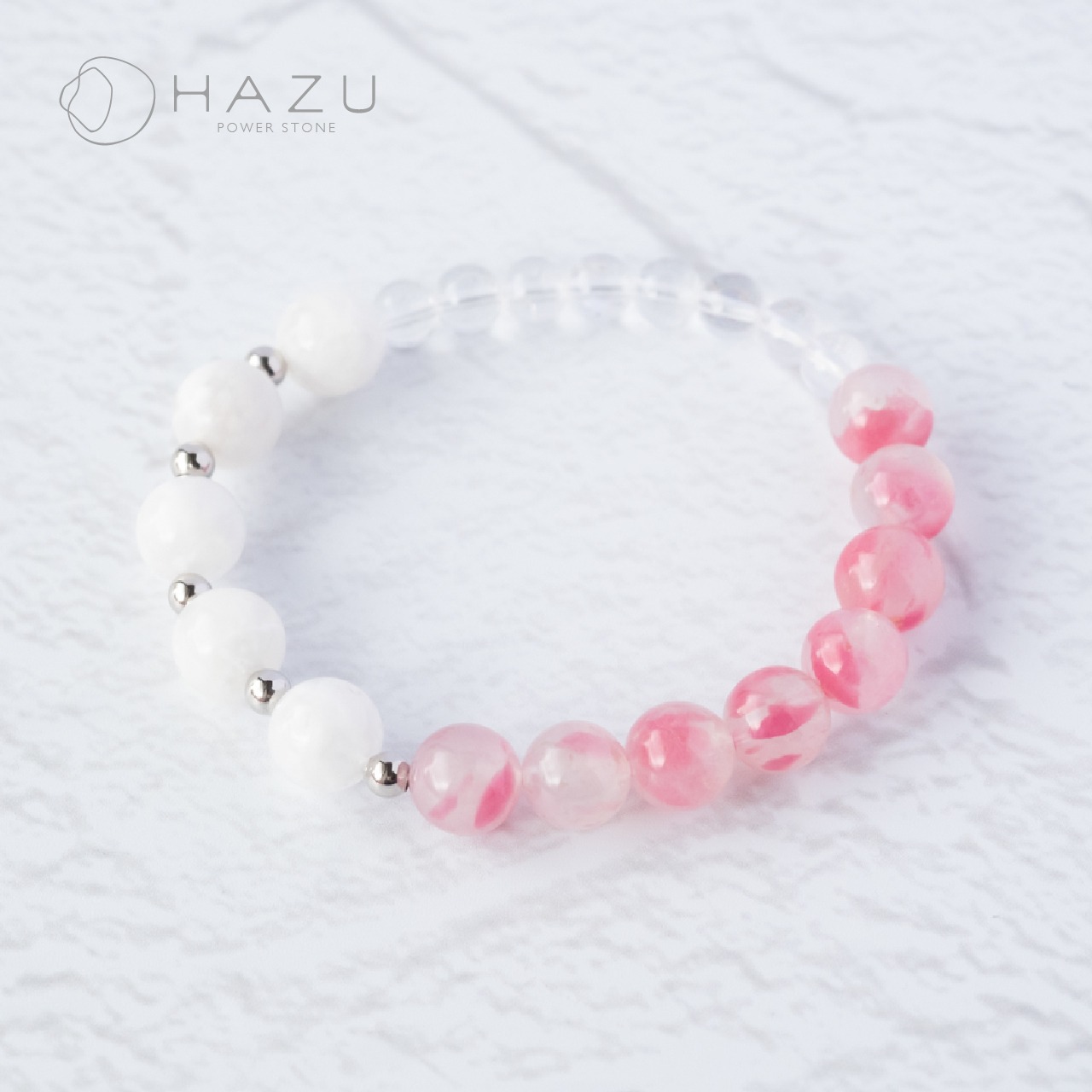 心踊る花びらのような優しさ［ロードナイトシリカ／せリサイトインクォーツ／水晶］
