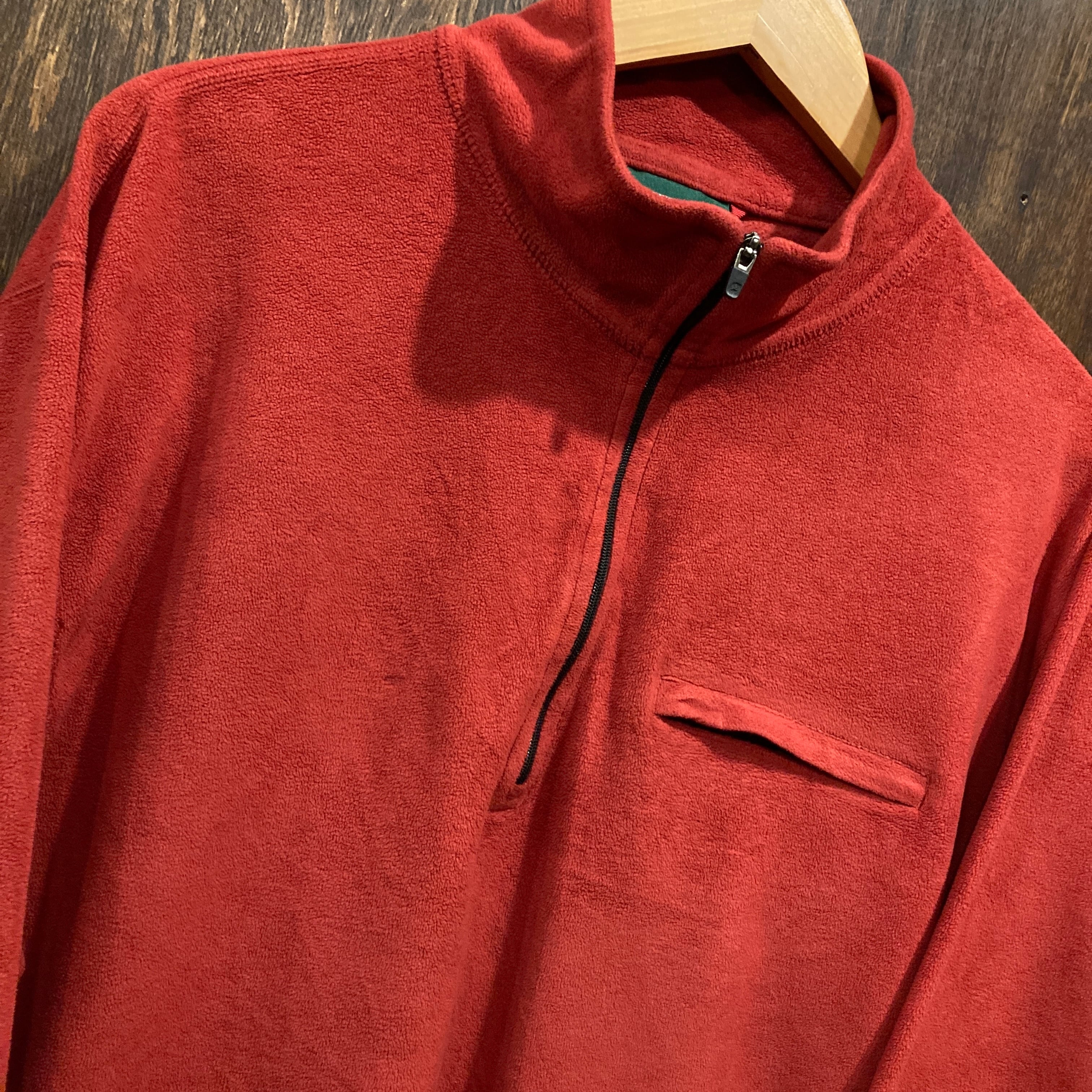 L.L.Bean フリースジャケット バーガンディ ハーフジップ L.L.Bean 
