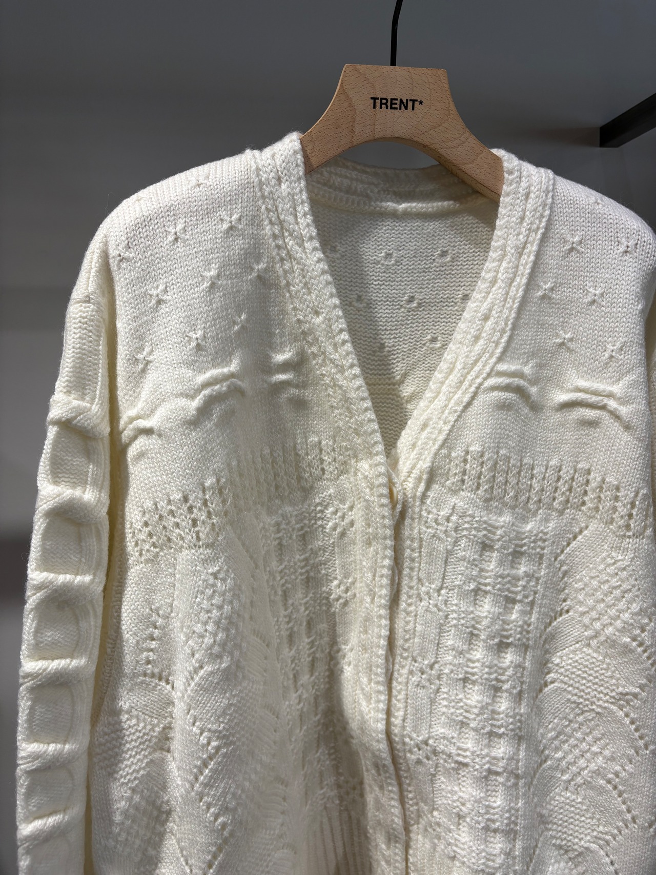 【26AW | WOMEN】Mame Kurogouchi マメ クロゴウチ / トップス / Wool Cable Knit Cardigan  MM26FW-KN094 - 6