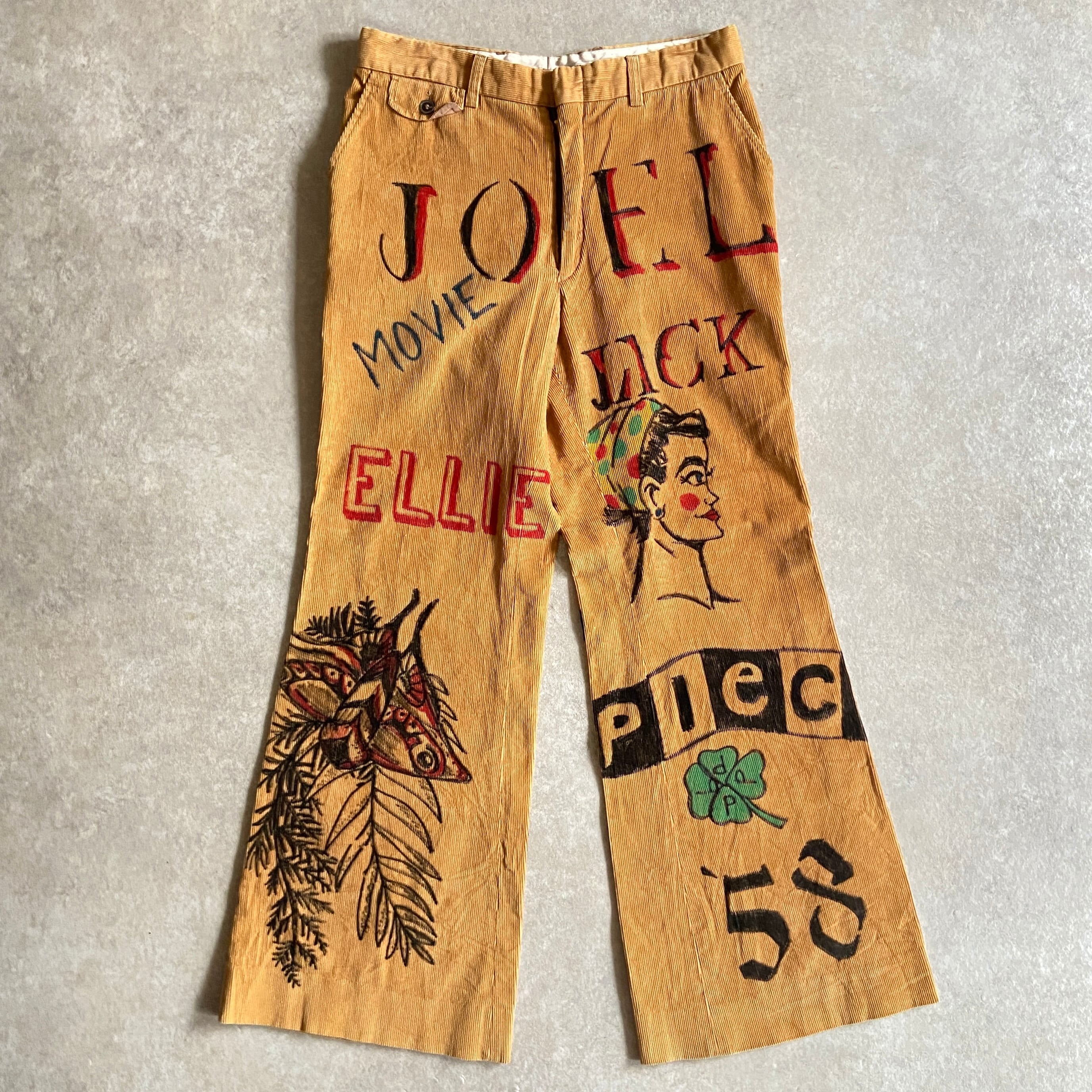 1970s Vintage Corduroy Memorial Flare Pants W31 L30 G898