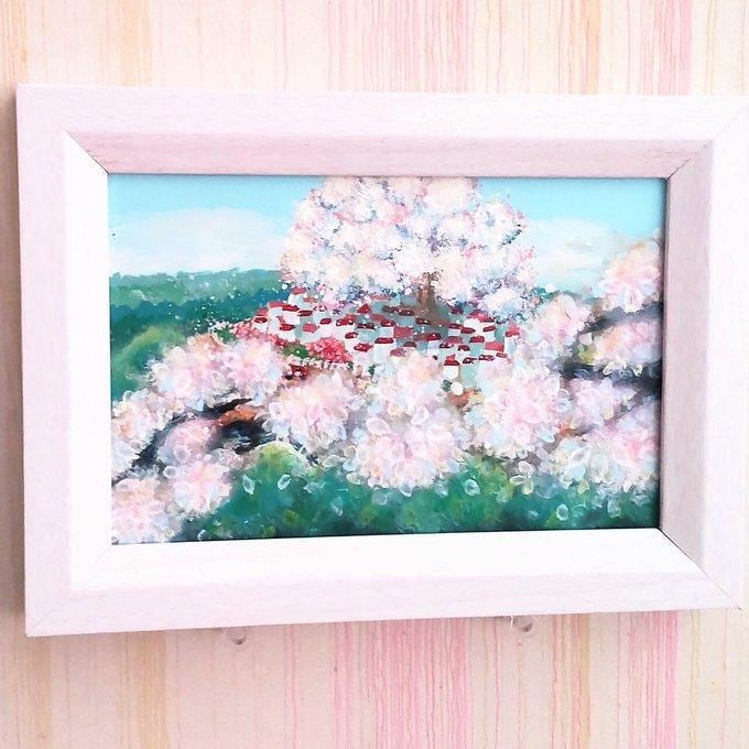 アクリル 一点物肉筆原画【巣ごもり】 Kawaii　Acryic ART アクリル 一点物肉筆原画【巣ごもり】 Kawaii Acryic ART アクリル