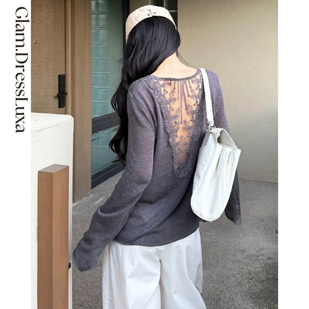 Lace Damage シアーニット/2color_T1083