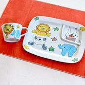 村田菜穂美作　子供用ミニマグ　「ライオンとぞうさん」［2104130000300］