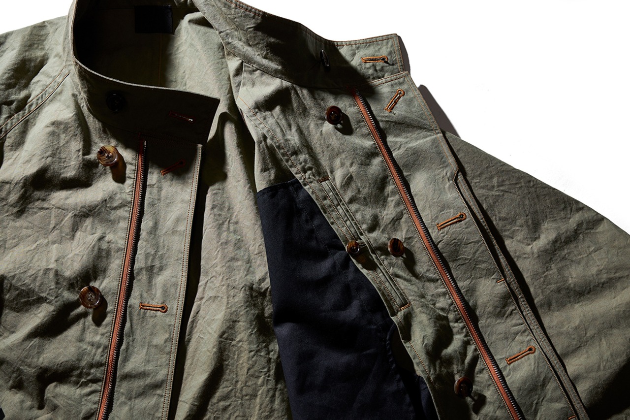 山内 / 超高密度シールドコットンクロス・セミダブルジップジャケット