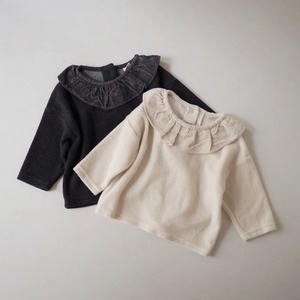 即納 nunubiel．corduroy frill tee［80-120］