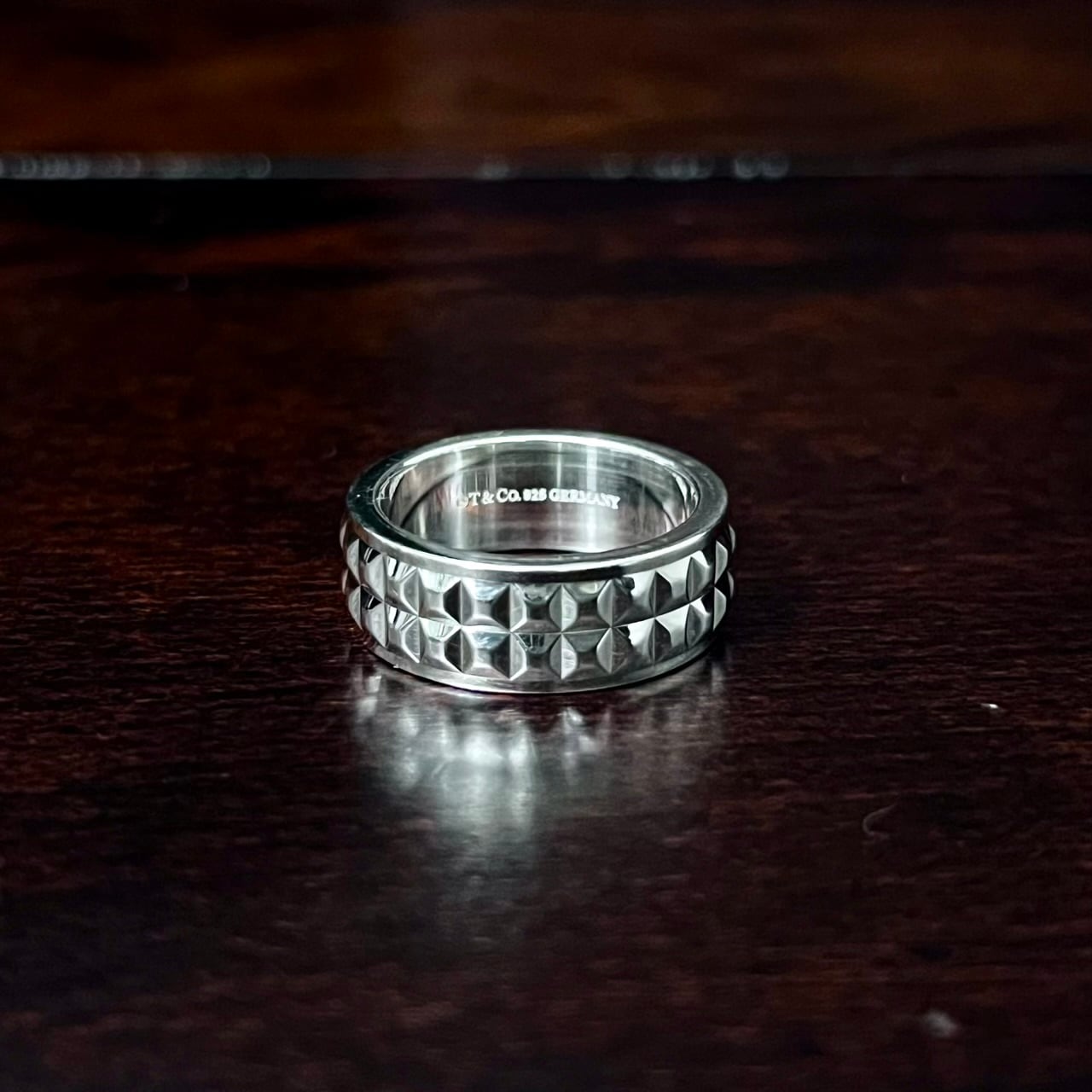 OLD TIFFANY & CO. Studs Ring Sterling Silver #18 | オールド