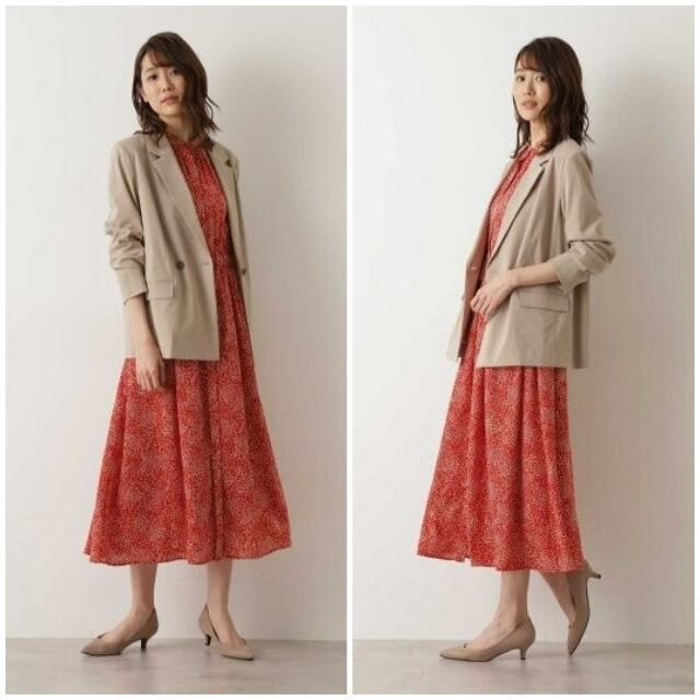 NATURAL BEAUTY BASIC ジャケット レディース 麻混ボクシージャケット