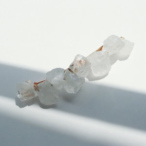 BARRETTE || 【通常商品】 NATURAL STONE RANDOM BARRETTE WHITE || 1 BARRETTE || WHITE || FDF008