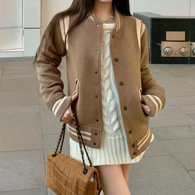 College Style Line Jacket 2col W00330