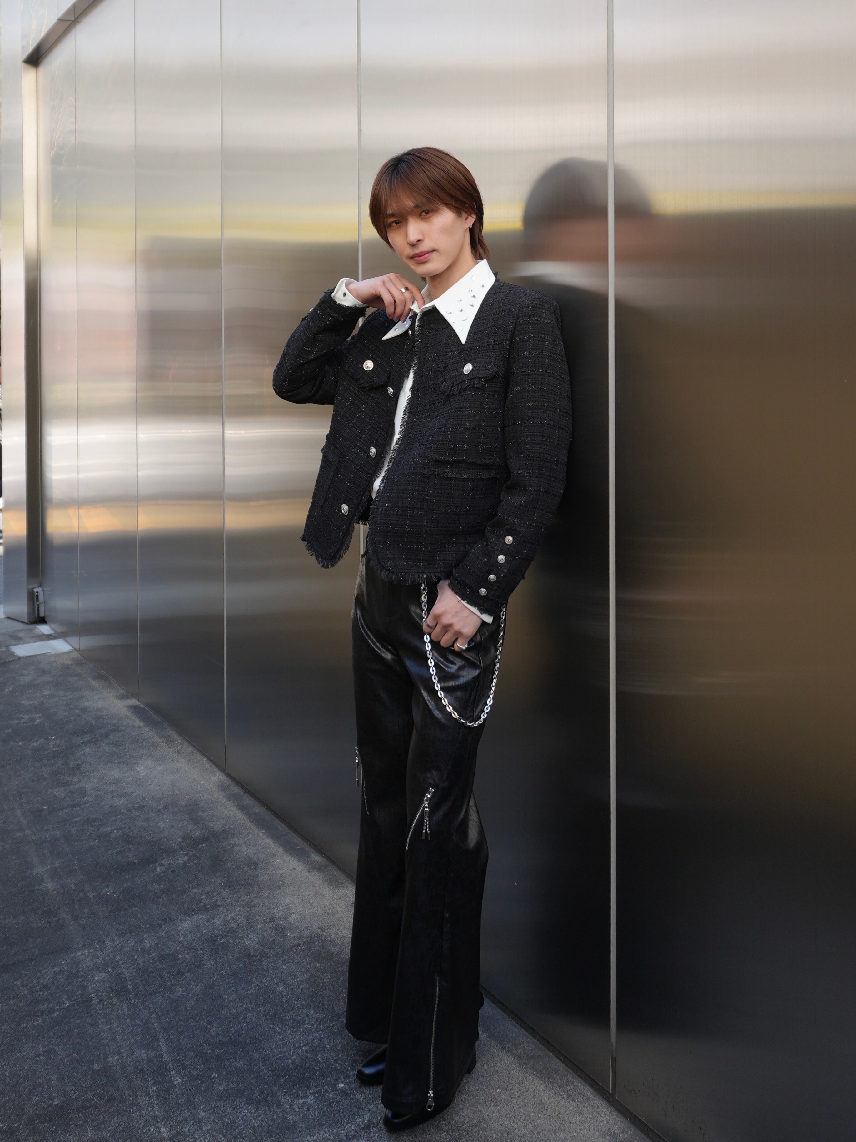 ALUDE SELECT】elegant lame tweed jacket(2color) | 【ALUDE】韓国