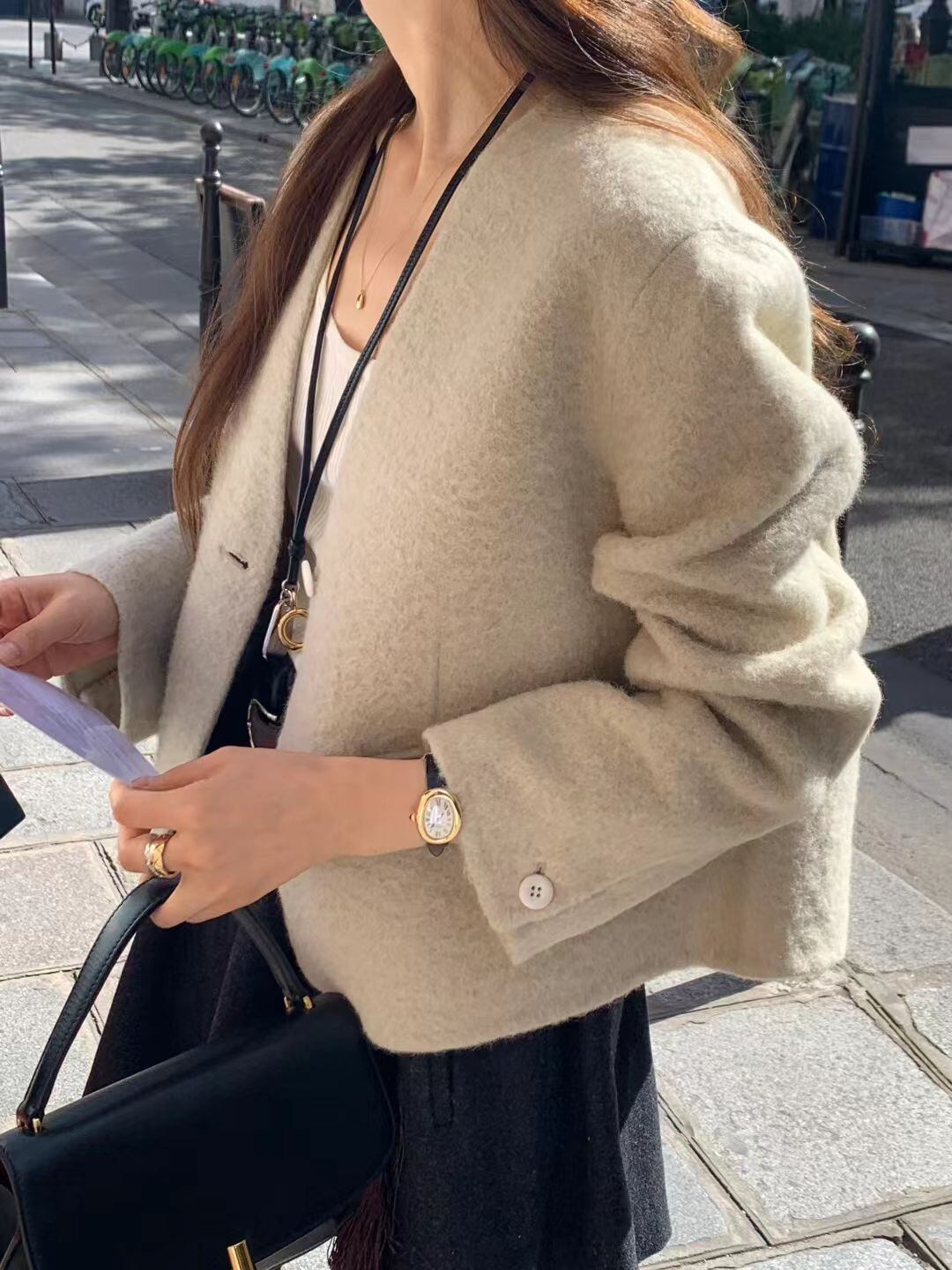 OUNCE) cashmere half handmade coat / 2color | Énciel